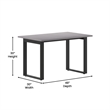 Commercial 48x30 Conference Table with Laminate Top and U-Frame Base - Gray Oak