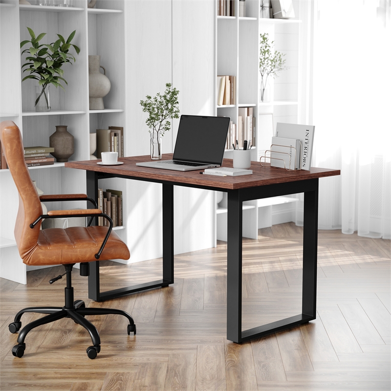 Commercial 48x30 Conference Table with Laminate Top and U-Frame Base - Walnut