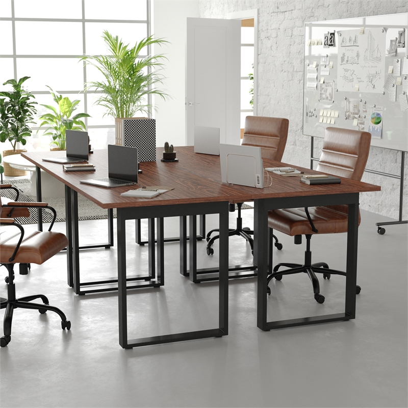 Commercial 48x30 Conference Table with Laminate Top and U-Frame Base - Walnut