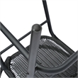 Commercial Indoor-Outdoor Rattan Restaurant Barstool Black Frame-Black
