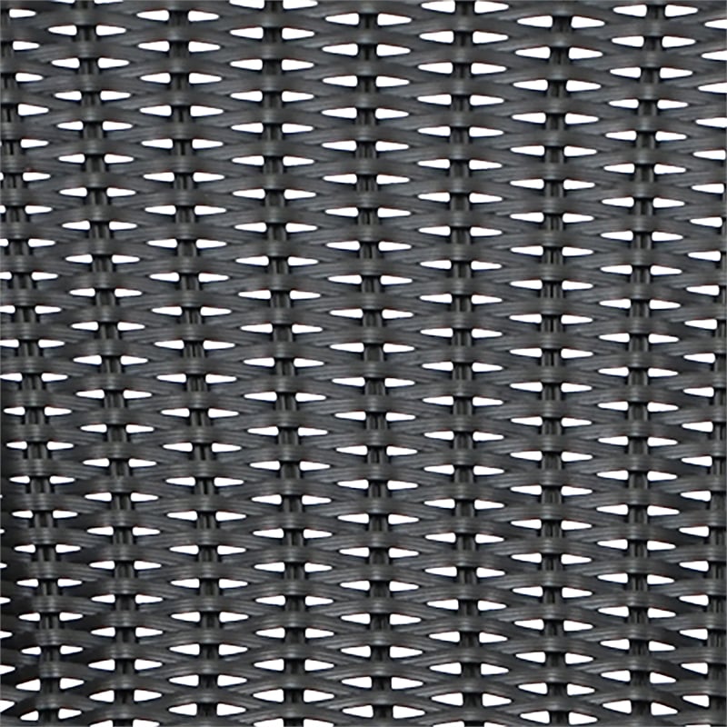 Commercial Indoor-Outdoor Rattan Restaurant Barstool Black Frame-Black