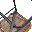 Commercial Indoor-Outdoor Rattan Restaurant Barstool Black Frame-Medium Brown