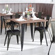 All-Weather Commercial Stack Chair & Poly Resin Seat - Black-Antique Gold/Black