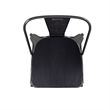 All-Weather Commercial Stack Chair & Poly Resin Seat - Black-Antique Gold/Black