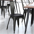 All-Weather Commercial Stack Chair & Poly Resin Seat - Black-Antique Gold/Black