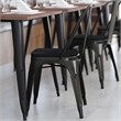 All-Weather Commercial Stack Chair & Poly Resin Seat - Black-Antique Gold/Black