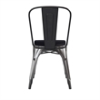 All-Weather Commercial Stack Chair & Poly Resin Seat - Black-Antique Gold/Black