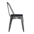 All-Weather Commercial Stack Chair & Poly Resin Seat - Black-Antique Gold/Black