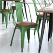 All-Weather Commercial Stack Chair & Poly Resin Seat - Green/Teak