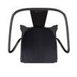 All-Weather Metal Stack Chair with Arms and Poly Resin Seat - Black/Black