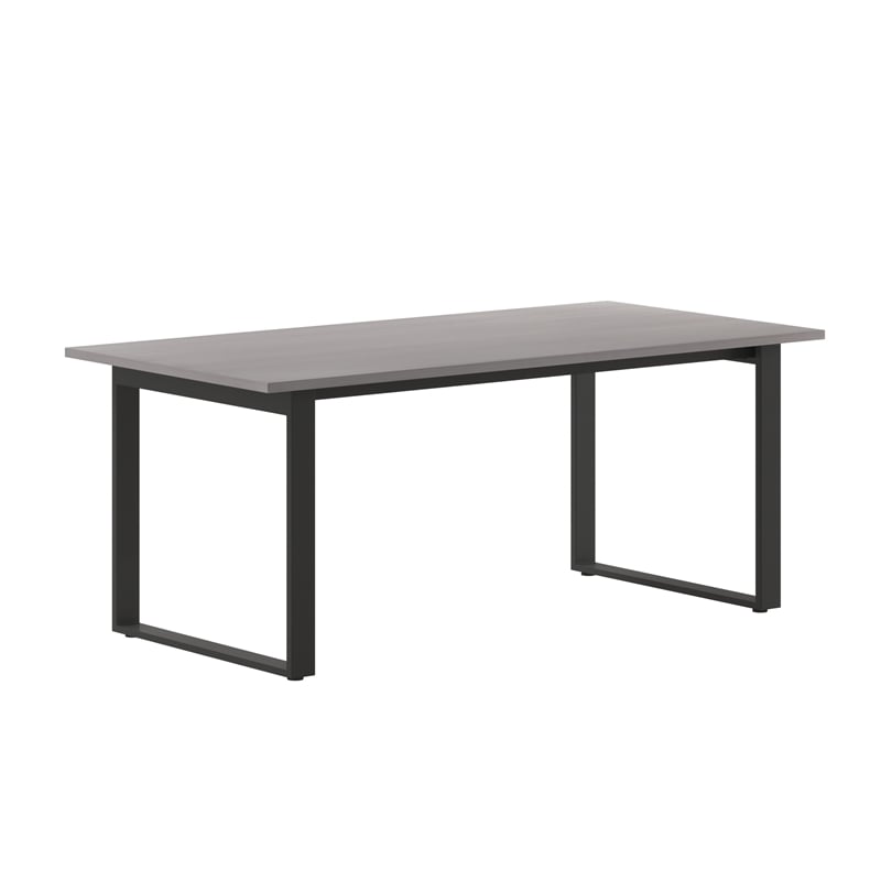 Commercial 72x36 Conference Table with Laminate Top and U-Frame Base - Gray Oak