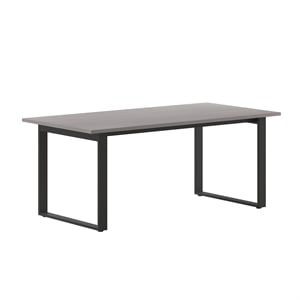 Commercial 72x36 Conference Table with Laminate Top and U-Frame Base - Gray Oak