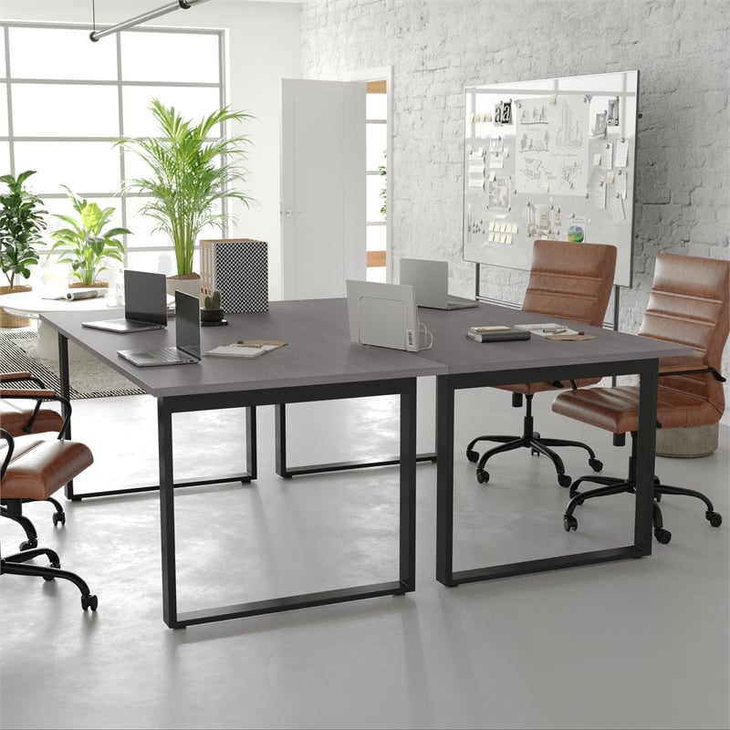Commercial 72x36 Conference Table with Laminate Top and U-Frame Base - Gray Oak