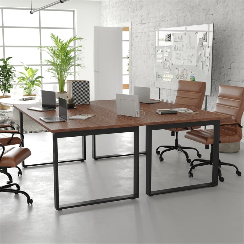 Commercial 72x36 Conference Table with Laminate Top and U-Frame Base - Walnut