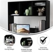 Space-Saving Desktop Bookshelf Storage Organizer with Assorted Cubbies in Black