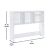 Space-Saving Desktop Bookshelf Storage Organizer with Assorted Cubbies in White