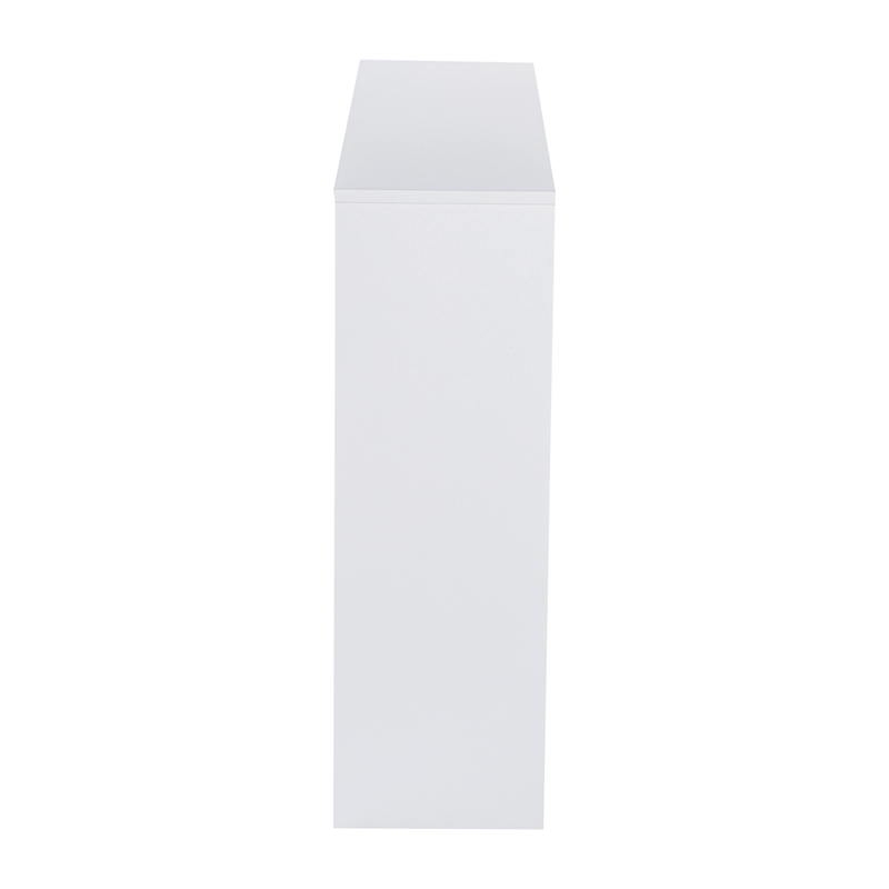 Space-Saving Desktop Bookshelf Storage Organizer with Assorted Cubbies in White