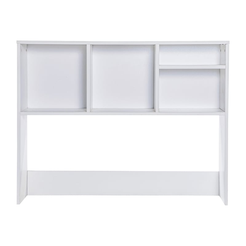 Space-Saving Desktop Bookshelf Storage Organizer with Assorted Cubbies in White