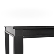 Solid Wood 47 Inch Commercial Grade Dining Table for 4 in Black Matte Finish