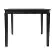 Solid Wood 47 Inch Commercial Grade Dining Table for 4 in Black Matte Finish