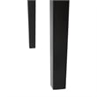 Solid Wood 47 Inch Commercial Grade Dining Table for 4 in Black Matte Finish