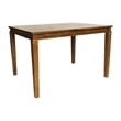 Solid Wood 47 Inch Commercial Grade Dining Table for 4 in Brown Matte Finish