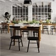 Solid Wood 47 Inch Commercial Grade Dining Table for 4 in Brown Matte Finish