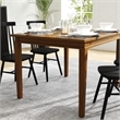Solid Wood 47 Inch Commercial Grade Dining Table for 4 in Brown Matte Finish