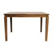 Solid Wood 47 Inch Commercial Grade Dining Table for 4 in Brown Matte Finish