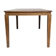Solid Wood 60 Inch Commercial Grade Dining Table for 4 in Brown Matte Finish