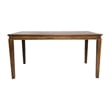 Solid Wood 60 Inch Commercial Grade Dining Table for 4 in Brown Matte Finish