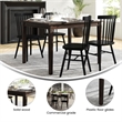 Solid Wood 47 Inch Commercial Grade Dining Table for 4 in Wenge Matte Finish