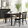 Solid Wood 47 Inch Commercial Grade Dining Table for 4 in Wenge Matte Finish