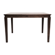 Solid Wood 47 Inch Commercial Grade Dining Table for 4 in Wenge Matte Finish