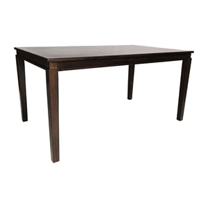Solid Wood 60 Inch Commercial Grade Dining Table for 4 in Wenge Matte Finish