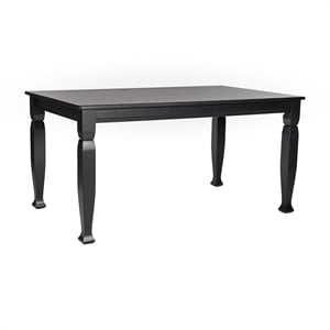 Solid Wood 60&quot Commercial Grade Dining Table with Turned Legs in Black