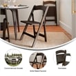 Commercial Grade Solid Wood Portable Folding Dining Chair Early American Finish