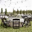 Commercial Grade Solid Wood Portable Folding Dining Chair Early American Finish