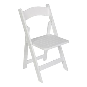 Commercial Grade Solid Wood Portable Folding Dining Chair White Finish