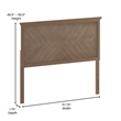 Contemporary Full Size Herring Bone Wooden Headboard Only Light Brown