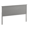 Contemporary King Size Herring Bone Wooden Headboard Only in Gray Wash