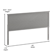 Contemporary King Size Herring Bone Wooden Headboard Only in Gray Wash