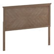 Contemporary Queen Size Herring Bone Wooden Headboard Only in Light Brown