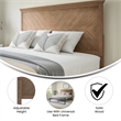 Contemporary Queen Size Herring Bone Wooden Headboard Only in Light Brown