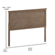 Contemporary Queen Size Herring Bone Wooden Headboard Only in Light Brown