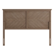 Contemporary Queen Size Herring Bone Wooden Headboard Only in Light Brown