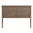 Contemporary Queen Size Herring Bone Wooden Headboard Only in Light Brown