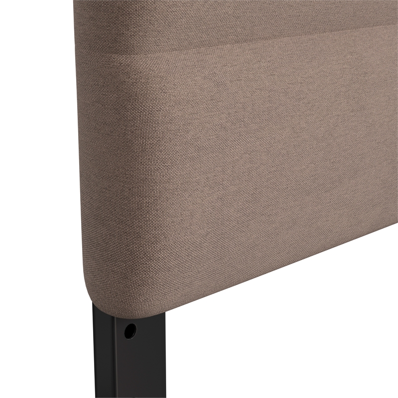 Universal Fit Tufted Upholstered Headboard in Taupe Fabric - Full