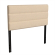 Universal Fit Tufted Upholstered Headboard in Cream Fabric - Full