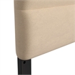 Universal Fit Tufted Upholstered Headboard in Cream Fabric - Full